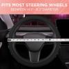 imageLeatherette Crystal Bling Steering Wheel Cover for Car SUV Glitter Sparkle Rhinestone Cute Car Accessories for Women Universal Fit Standard Size Fits 145quot15quot  Pink wRainbow BlingBlack w Black Bling