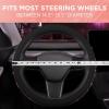 imageLeatherette Crystal Bling Steering Wheel Cover for Car SUV Glitter Sparkle Rhinestone Cute Car Accessories for Women Universal Fit Standard Size Fits 145quot15quot  Pink wRainbow BlingBlack w Pink Bling