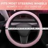 imageLeatherette Crystal Bling Steering Wheel Cover for Car SUV Glitter Sparkle Rhinestone Cute Car Accessories for Women Universal Fit Standard Size Fits 145quot15quot  Pink wRainbow BlingPink w Rainbow Bling
