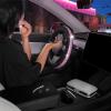 imageLeatherette Crystal Bling Steering Wheel Cover for Car SUV Glitter Sparkle Rhinestone Cute Car Accessories for Women Universal Fit Standard Size Fits 145quot15quot  Pink wRainbow BlingBlack w Pink Bling