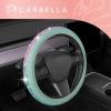 imageLeatherette Crystal Bling Steering Wheel Cover for Car SUV Glitter Sparkle Rhinestone Cute Car Accessories for Women Universal Fit Standard Size Fits 145quot15quot  Pink wRainbow BlingMint w Rainbow Bling