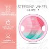 imageLeatherette Crystal Bling Steering Wheel Cover for Car SUV Glitter Sparkle Rhinestone Cute Car Accessories for Women Universal Fit Standard Size Fits 145quot15quot  Pink wRainbow BlingPink w Rainbow Bling