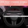 imageLeatherette Crystal Bling Steering Wheel Cover for Car SUV Glitter Sparkle Rhinestone Cute Car Accessories for Women Universal Fit Standard Size Fits 145quot15quot  Pink wRainbow BlingBlack w Gold Bling