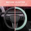 imageLeatherette Crystal Bling Steering Wheel Cover for Car SUV Glitter Sparkle Rhinestone Cute Car Accessories for Women Universal Fit Standard Size Fits 145quot15quot  Pink wRainbow BlingMint w Rainbow Bling
