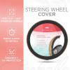 imageLeatherette Crystal Bling Steering Wheel Cover for Car SUV Glitter Sparkle Rhinestone Cute Car Accessories for Women Universal Fit Standard Size Fits 145quot15quot  Pink wRainbow BlingBlack w Gold Bling