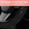 imagePink Holo Bling Steering Wheel Cover Standard 15 Inch Size Fits Most Vehicles Cute Shiny Crackle Car Steering Cover with Holographic Foil Glitter Like Detail Car Accessories for WomenBlack Stitched