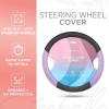 imagePink Holo Bling Steering Wheel Cover Standard 15 Inch Size Fits Most Vehicles Cute Shiny Crackle Car Steering Cover with Holographic Foil Glitter Like Detail Car Accessories for WomenPurple Sequin Bling
