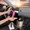 imagePink Holo Bling Steering Wheel Cover Standard 15 Inch Size Fits Most Vehicles Cute Shiny Crackle Car Steering Cover with Holographic Foil Glitter Like Detail Car Accessories for WomenPink Sequin Bling