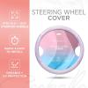 imagePink Holo Bling Steering Wheel Cover Standard 15 Inch Size Fits Most Vehicles Cute Shiny Crackle Car Steering Cover with Holographic Foil Glitter Like Detail Car Accessories for WomenPurple Holo Bling