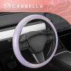 imagePink Holo Bling Steering Wheel Cover Standard 15 Inch Size Fits Most Vehicles Cute Shiny Crackle Car Steering Cover with Holographic Foil Glitter Like Detail Car Accessories for WomenPurple Holo Bling