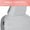 imageSheepskin Car Seat Covers for Women 2Pack Faux Fur Car Seat Covers Front Seats Only Cute Automotive Seat Covers For Cars for Women Car Accessories for Women Soft PinkGray Fur