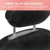 imageSheepskin Car Seat Covers for Women 2Pack Faux Fur Car Seat Covers Front Seats Only Cute Automotive Seat Covers For Cars for Women Car Accessories for Women Soft PinkBlack Fur