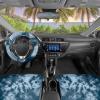 imageTurquoise Tropical Birds Car Seat Covers 2 Pack Birds ampamp Palm Leaves Front Seat Covers for Cars Trucks SUV Car Accessories for WomenBlue TieDye