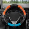 imageWarner Bros Scooby Doo Mystery Machine Van SUV Car Steering Wheel Cover  Standard Size 15quot  Fun Cute Interior Car Accessories Gift Ideas Cushioned Soft Comfortable Automotive Steering Wheel CoverCyan Orange and Black