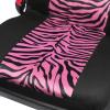 imagecarXS Leopard Print Car Seat Covers Full Set Includes Matching Seat Belt Pads and Steering Wheel Cover TwoTone Cheetah Print Gray Seat Covers for Cars for Women Car Seat Protector Interior CoversZebra Hot Pink