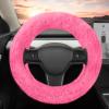 imageAspen Black Fuzzy Steering Wheel Cover for Women  Cute and Stylish Fluffy Fur Steering Wheel Cover for Cars Trucks Vans SUVs Universal Fit for Wheel Sizes 145 to 155 inchesPink