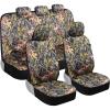 imageBDK Camo Car Full Set  Realistic Green Forest Camouflage Automotive Front ampamp Bench Back Seat Cover Camoflauge Interior Protectors for Auto Truck Van ampamp SUVSeat Cover Set