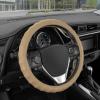 imageBDK Genuine Black Leather Steering Wheel Cover for Car Large 15516 inch  Ergonomic Comfort Grip for Men ampamp Women Car Steering Wheel Cover for Vehicles with Large Steering WheelsBeige