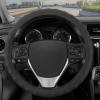 imageBDK Genuine Black Leather Steering Wheel Cover for Car Large 15516 inch  Ergonomic Comfort Grip for Men ampamp Women Car Steering Wheel Cover for Vehicles with Large Steering WheelsBlack