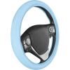 imageBDK Ultra Soft Gray Steering Wheel Cover Unisex Car Accessories NonSlip Comfy Soft Grip Faux Leather Auto Steering Wheel Cover for Cars Trucks Vans SUVs  Fits Standard 15quot Inch Steering WheelsSoft Blue