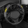 imageBDK Warner Bros DC Comics Batman Steering Wheel Cover  Ergonomic Grip Universal Size 145155 in Protects and Insulates Your Wheel Car Accessories for Car Truck Van SUVBatman Steering Wheel Cover