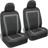 imageBDK carXS FreshMesh Car Seat Covers Full Set with Charcoal Accent  Mesh Front Seat Covers with Split Bench Back Seat Protector Interior Covers for Auto Truck Van SUVGray