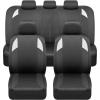 imageBDK carXS Monaco Seat Covers for Cars Full Set Gray TriTone Front with Split Rear Bench Back Seat Cover Automotive Seat Covers for Trucks SUV Van AutoBlack