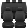 imageBDK carXS Turismo Car Seat Covers Full Set Beige TwoTone Front Seat Covers with Split Rear Bench Back Seat Cover Automotive Seat Covers for Trucks SUV Van AutoBlack