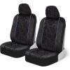 imageBDKdusty rose Floral Faux Leather Car Seat Covers for Front Seats 2 Pack  Flower Pattern Front Seat Cover Set Sideless Design for Easy Installation Fits Most Car Truck Van and SUVStardust