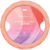 imagePink Holo Bling Steering Wheel Cover Standard 15 Inch Size Fits Most Vehicles Cute Shiny Crackle Car Steering Cover with Holographic Foil Glitter Like Detail Car Accessories for WomenCoral Pink Stitched