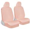 imageSheepskin Car Seat Covers for Women 2Pack Faux Fur Car Seat Covers Front Seats Only Cute Automotive Seat Covers For Cars for Women Car Accessories for Women Soft PinkSoft Pink Fur