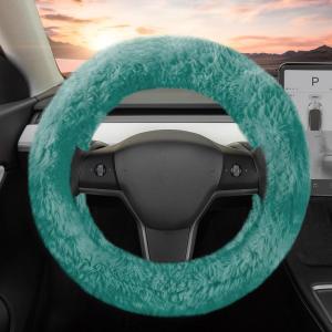 imageAspen Black Fuzzy Steering Wheel Cover for Women  Cute and Stylish Fluffy Fur Steering Wheel Cover for Cars Trucks Vans SUVs Universal Fit for Wheel Sizes 145 to 155 inchesMint