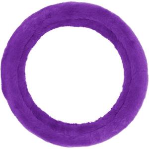 imageBDK Bling Bling Glitter Diamond Leather Steering Wheel Cover with 9 Rows Crystal Rhinestones Universal Fit 145155 Inch for WomenGirls Bling Crystal Diamonds  GoldPurple Faux Fur