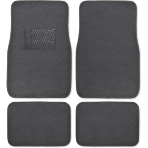 imageBDK Classic Carpet Floor Mats for Car ampamp Auto  Universal Fit Front ampamp Rear with Heelpad Light Gray  58310Charcoal Gray