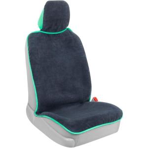 imageBDK UltraFit Towel Cloth Car Rear Seat Bench Cover Moisture Wicking Washable Liquid Water Absorbent Sweat Seat Protector Gym Workout Hiking Running Beach Sports Universal Fit Trucks SUVs VansMint Trim
