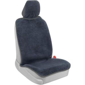 imageBDK UltraFit Towel Cloth Car Rear Seat Bench Cover Moisture Wicking Washable Liquid Water Absorbent Sweat Seat Protector Gym Workout Hiking Running Beach Sports Universal Fit Trucks SUVs VansGray Trim