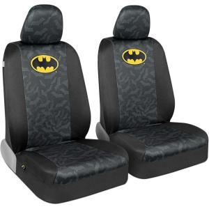 imageBDK Warner Bros DC Comics Wonder Woman Car Accessories Full 9 Piece Set Polyester Seat Covers Black ampamp Red Universal Fit for Car Truck Van SUV Side Airbag Compatible Easy to Install2 Front