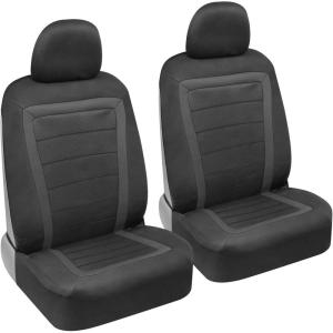 imageBDK carXS FreshMesh Car Seat Covers Full Set with Charcoal Accent  Mesh Front Seat Covers with Split Bench Back Seat Protector Interior Covers for Auto Truck Van SUVCharcoal