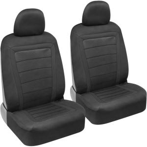 imageBDK carXS FreshMesh Car Seat Covers Full Set with Charcoal Accent  Mesh Front Seat Covers with Split Bench Back Seat Protector Interior Covers for Auto Truck Van SUVBlack