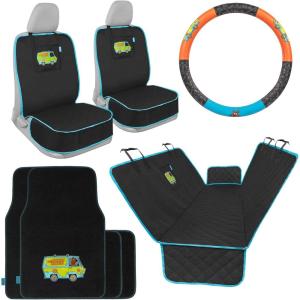 imageWarner Bros Scooby Doo Mystery Machine Van SUV Car Steering Wheel Cover  Standard Size 15quot  Fun Cute Interior Car Accessories Gift Ideas Cushioned Soft Comfortable Automotive Steering Wheel CoverComplete Car Gift Bundle Set