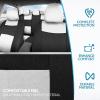 imageBDK PolyPro Car Seat Covers Full Set in WhiteBlack  Front and Rear Split Bench Seat Protectors Easy to Install Interior Covers for Auto Truck Van SUV