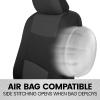 imageBDK PolyPro 2Pack Front Car Seat Covers Set in CharcoalBlack  Front Seat Covers for Cars Trucks Vans SUVs Sedans Easy to Install Front Car Seat Cover Protection Universal Fit Car AccessoriesCharcoal Gray