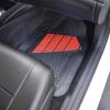 imageBDK PolyPro Black ampamp Beige Car Seat Covers Full Set with MotorTrend FlexTough All Weather Rubber Car Floor Mats  Front ampamp Rear Split Bench Seat Covers for Cars ampamp Matching Floor Mats for Car InteriorBlack  Red