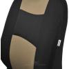 imageBDK PolyPro Black ampamp Beige Car Seat Covers Full Set with MotorTrend FlexTough All Weather Rubber Car Floor Mats  Front ampamp Rear Split Bench Seat Covers for Cars ampamp Matching Floor Mats for Car InteriorBlack  Beige