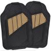 imageBDK PolyPro Black ampamp Beige Car Seat Covers Full Set with MotorTrend FlexTough All Weather Rubber Car Floor Mats  Front ampamp Rear Split Bench Seat Covers for Cars ampamp Matching Floor Mats for Car InteriorBlack  Beige