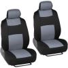 imageBDK PolyPro Black ampamp Beige Car Seat Covers Full Set with MotorTrend FlexTough All Weather Rubber Car Floor Mats  Front ampamp Rear Split Bench Seat Covers for Cars ampamp Matching Floor Mats for Car InteriorBlack  Grey