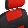 imageBDK PolyPro Black ampamp Beige Car Seat Covers Full Set with MotorTrend FlexTough All Weather Rubber Car Floor Mats  Front ampamp Rear Split Bench Seat Covers for Cars ampamp Matching Floor Mats for Car InteriorBlack  Red