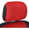 imageBDK PolyPro Car Seat Covers Full Set  Front and Rear Split Bench Protection Includes 4PC Vibrant Metallic Floor Mats Easy to Install Fits Most Auto Truck Van SUVRed