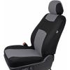 imageBDK PolyPro Car Seat Covers Full Set  Front and Rear Split Bench Protection Includes 4PC Vibrant Metallic Floor Mats Easy to Install Fits Most Auto Truck Van SUVGray