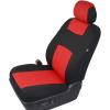imageBDK PolyPro Car Seat Covers Full Set  Front and Rear Split Bench Protection Includes 4PC Vibrant Metallic Floor Mats Easy to Install Fits Most Auto Truck Van SUVRed